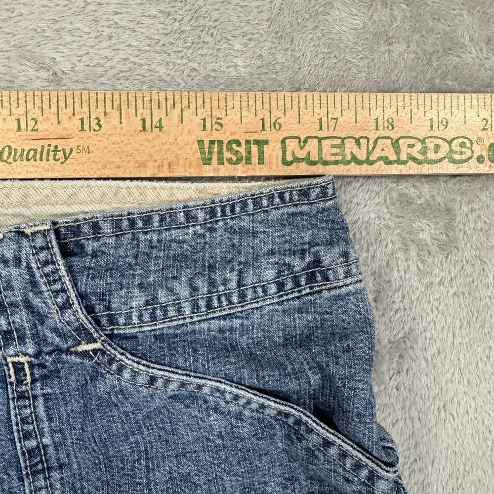 Vintage Hydraulic Jeans Womens 11/12 Wide Leg Capri 90s 2000s Y2K Drawstring - Picture 11 of 16